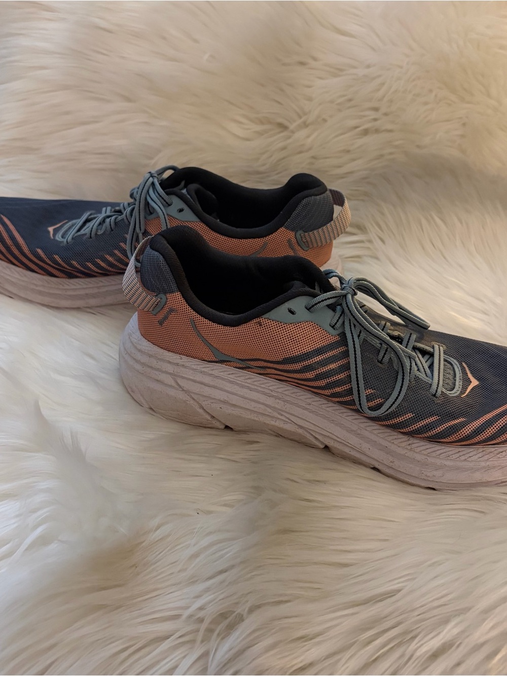 Hoka Rincon Running Sneakers - gray with Peach Logos - Picture 2 of 6